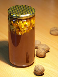 miel con nueces